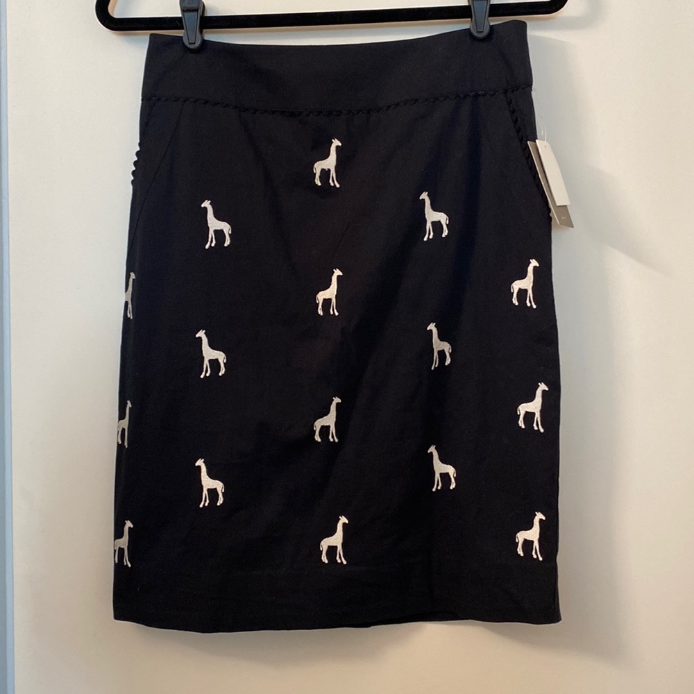 Anthropologie Leifnotes Giraffe Pencil Skirt